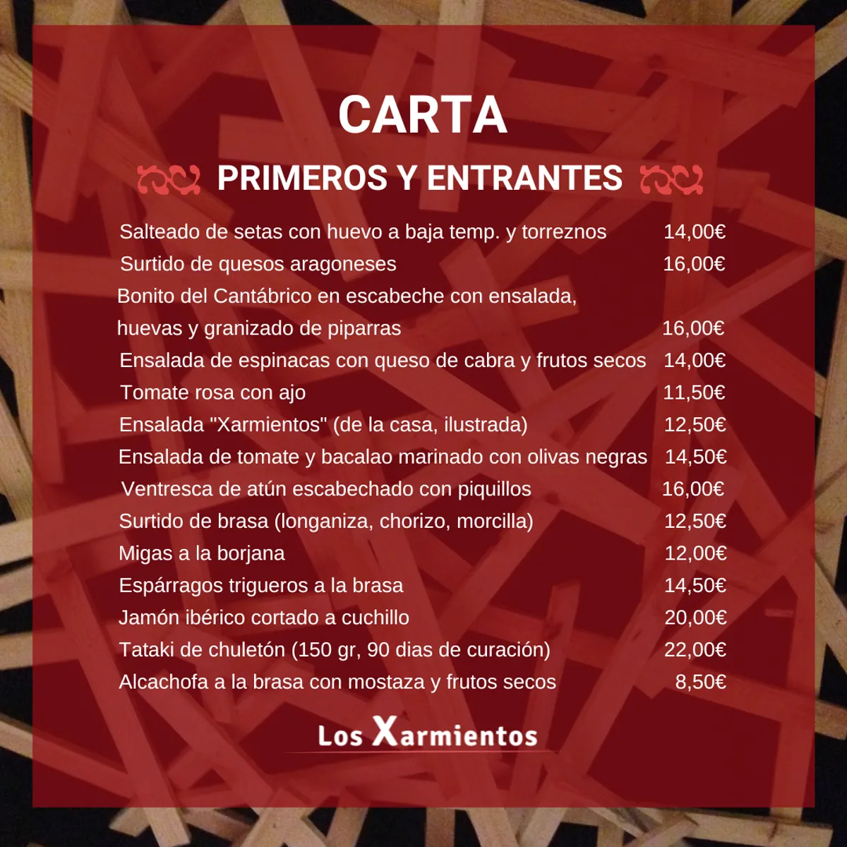 Los Xarmientos. Parrilla Aragonesa.