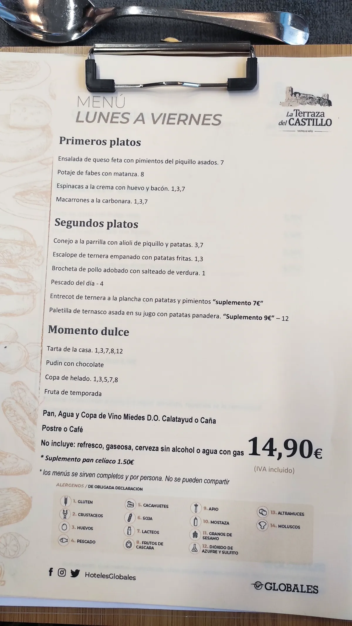 Restaurante Globales Castillo de Ayud