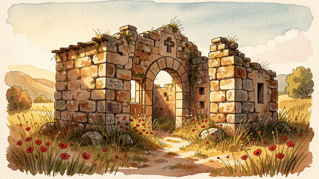 Ruinas de la ermita de San Sebastián a las afueras de Carenas