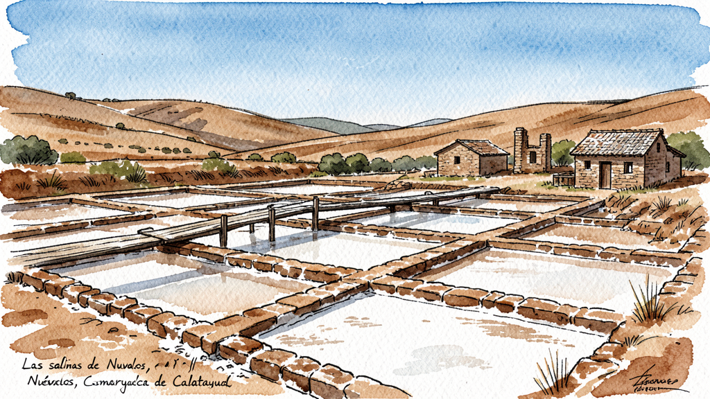 Antiguas salinas de Nuévalos junto al río Piedra